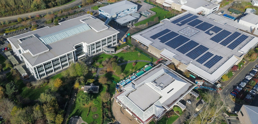 Commercial rooftop solar array, analyzed in our ground mount solar cost breakdown for installers.
